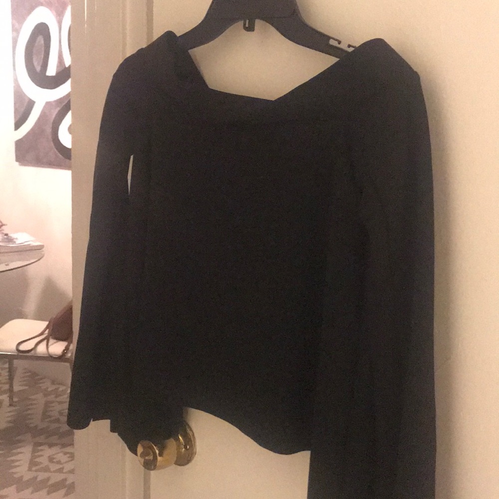 Off the shoulder black top